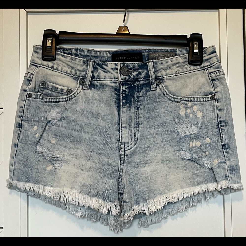 Women’s Aeropostale High Waisted Shorty Jean Shorts - Picture 1 of 9
